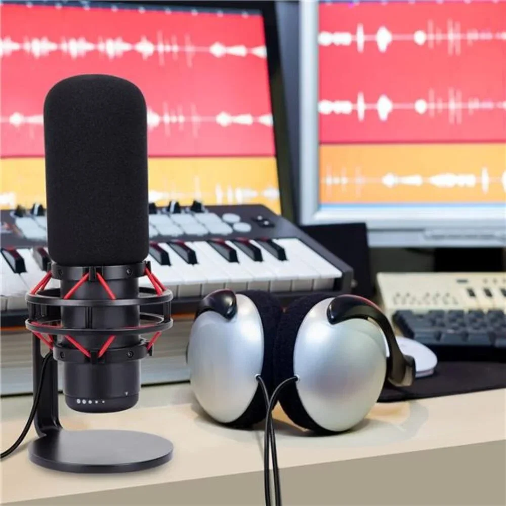 Mic Windscreen for HyperX QuadCast Microphone, Foam Mic Covers Improve Recording